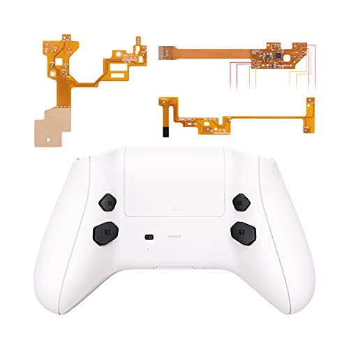 eXtremeRate Hope Programable Remap Kit para Xbox Series X/S Mando Actualización Board & Carcasa Trasera & Agarre & Botones Posteriores para Xbox Series S/X Control-No Incluye Mando(Blanco)