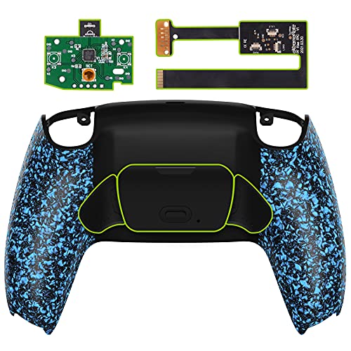 eXtremeRate Programable Rise Remap Kit para PS5 Mando BDM-010 Actualización Board&Carcasa Trasera Diseñada&Botones Traseros Accesorios para Playstation 5 Control-NO Incluye Mando(Salpicaduras Azules)