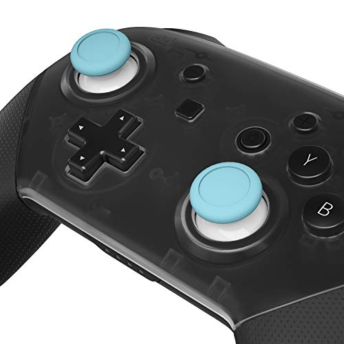 eXtremeRate Recambios de Joysticks para Nintendo Switch Pro Joystick Analógico 3D Thumbsticks Palanca de Reemplazo con Destornillador para Nintendo Switch Pro Control(Cielo Azul&Blanco)