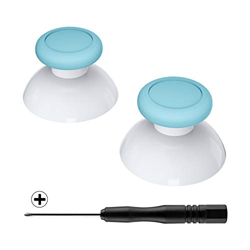 eXtremeRate Recambios de Joysticks para Nintendo Switch Pro Joystick Analógico 3D Thumbsticks Palanca de Reemplazo con Destornillador para Nintendo Switch Pro Control(Cielo Azul&Blanco)