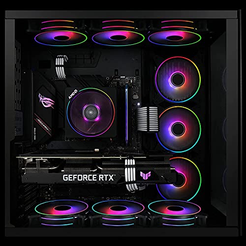 EZDIY-FAB Moonlight 120mm RGB Caso Ventilador con Hub X y Remote,Ventilador 120mm RGB,Placa Base Aura Sync,Control de Velocidad,Ventilador Direccionable para PC Case-3 Pack