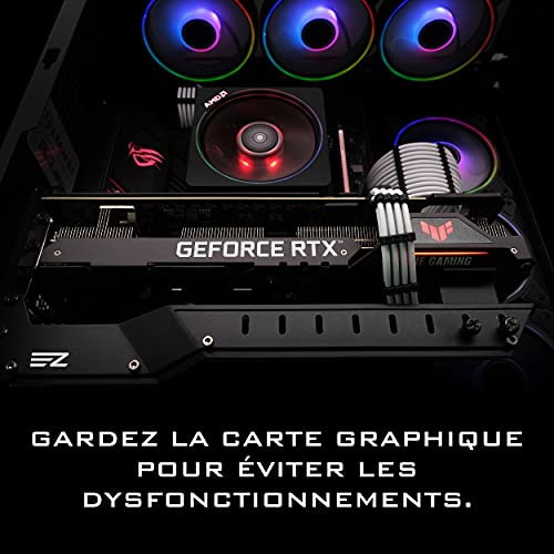 EZDIY-FAB Soporte GPU para tarjeta gráfica soporte GPU para soporte de tarjeta de vídeo, soporte de soporte para tarjetas de vídeo y soporte de funda RX6700, RTX3090-309EZ-negro