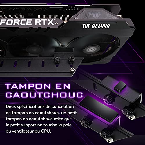 EZDIY-FAB Soporte GPU para tarjeta gráfica soporte GPU para soporte de tarjeta de vídeo, soporte de soporte para tarjetas de vídeo y soporte de funda RX6700, RTX3090-309EZ-negro