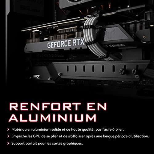 EZDIY-FAB Soporte GPU para tarjeta gráfica soporte GPU para soporte de tarjeta de vídeo, soporte de soporte para tarjetas de vídeo y soporte de funda RX6700, RTX3090-309EZ-negro