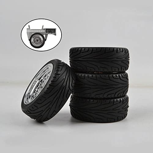 F Fityle RC Drifting Wheel Rims Neumáticos Neumáticos de Goma para 1:10 Off-Road Racing Crawler Buggy Car Accesorios