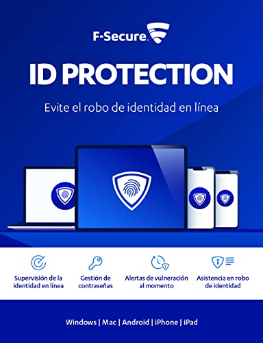 F-Secure ID Protection | 5 Dispositivo | 1 Año | PC/Mac/Mobile | Código de activación enviado por email