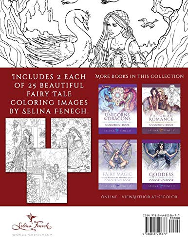 Fairy Tales, Princesses, and Fables Coloring Book: 20 (Fantasy Coloring by Selina)