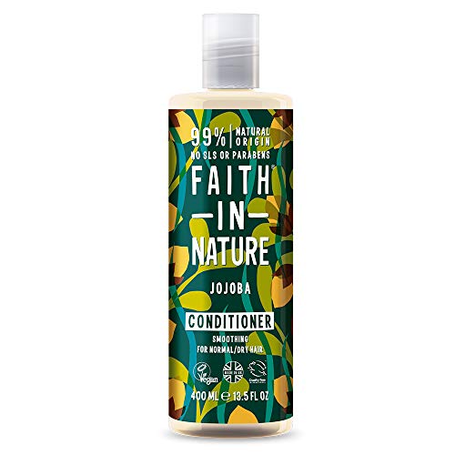 Faith in Nature Acondicionador Natural de Jojoba, Suavizante, Vegano y No Testado en Animales, sin Parabenos ni SLS, para Cabello de Normal a Seco, 400 ml