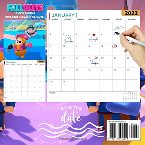 Fall Guys Ultimate Knockout: OFFICIAL 2022 Calendar - Video Game calendar 2022 - A -18 monthly 2022-2023 Calendar - Planner Gifts for boys girls ... games Kalendar Calendario Calendrier). 11