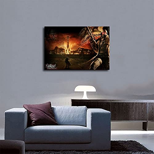 Fallout New Vegas Juego Cover Posters 2 Canvas Poster Art Decor Cuadro Cuadro Cuadro Cuadro Cuadro para Sala Dormitorio Decoración Unframe-style116×24 pulgadas (40×60cm)