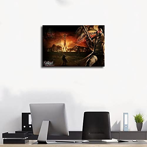 Fallout New Vegas Juego Cover Posters 2 Canvas Poster Art Decor Cuadro Cuadro Cuadro Cuadro Cuadro para Sala Dormitorio Decoración Unframe-style116×24 pulgadas (40×60cm)