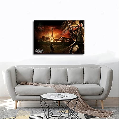Fallout New Vegas Juego Cover Posters 2 Canvas Poster Art Decor Cuadro Cuadro Cuadro Cuadro Cuadro para Sala Dormitorio Decoración Unframe-style116×24 pulgadas (40×60cm)