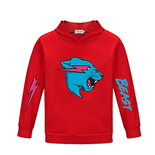 Famoso YouTube Youtuber Gamer Esprots Logo Print T-Shirt Sudaderas con capucha para niños, rosso, 11-12 Años