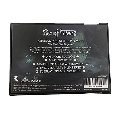 Fanattik RAR-SOT07 Sea of Thieves – Edición Limitada Athenas Fortune Ship Placa Antigua, Unisex, Plata, S