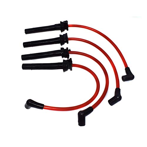 FANGPING Fang-Ping 4 PC 10.2mm Racing Juego de Cables de Encendido sobrealimentado 1.6L Obras en Forma for el BMW Mini Cooper 2002 2003 2004 2005 2006