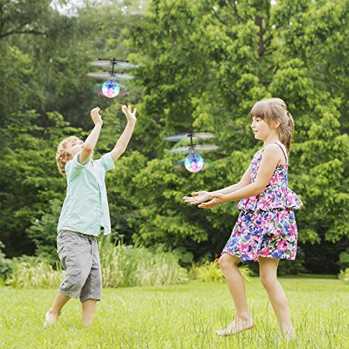 Fansteck Mini Drone, Dron Niños, Bolas Voladoras, Helicopteros Teledirigidos, Regalo para Niños Contro Remoto con Gafas de Protección Luces LED RC Infrarrojos Inducción para Niños 7+ Años Flying Toys