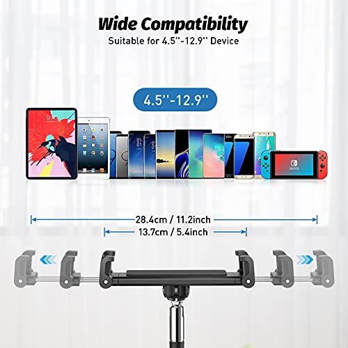 FAPPEN Soporte de Pie para Tablet, Soporte de Cuello de Cisne 360 grados para Tablet con Altura Ajustable y Base Estable de 3.1 lb para iPad Mini Air Pro 12.9, Galaxy Tab (4.5 '' - 12.9 '')