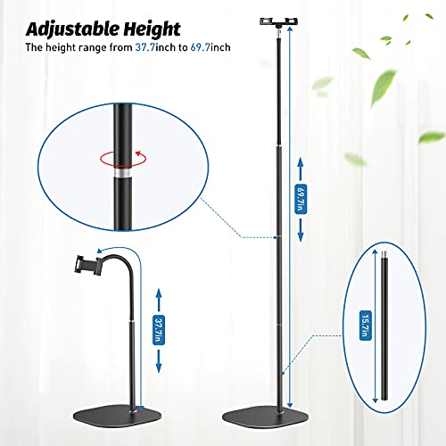 FAPPEN Soporte de Pie para Tablet, Soporte de Cuello de Cisne 360 grados para Tablet con Altura Ajustable y Base Estable de 3.1 lb para iPad Mini Air Pro 12.9, Galaxy Tab (4.5 '' - 12.9 '')