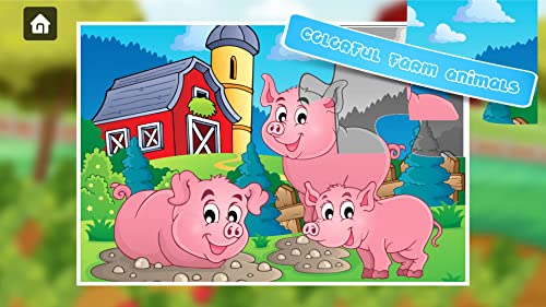 Farm Animal Games - Adorable family Jigsaw Puzzles for Kids, boys, girls and preschool toddlers
