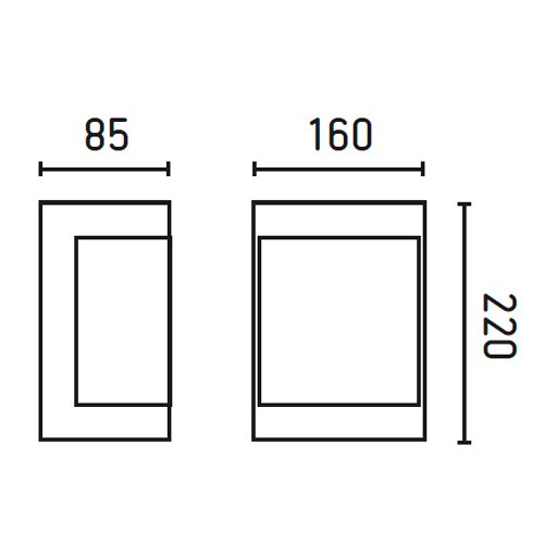 FARO BARCELONA 72280 - CELA Aplique, 15W, Acero Inoxidable 304 y difusor de pc Opal (Bombilla no incluida)