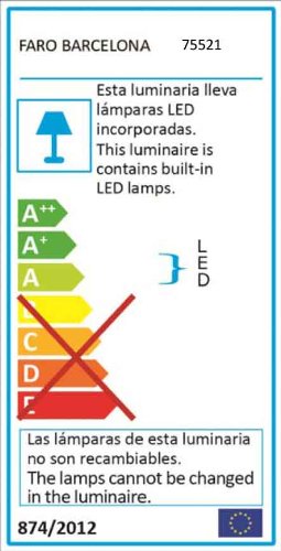 Faro Barcelona 75521 - KAMAL Baliza (bombilla incluida) LED, 6W, cuerpo de aluminio inyectado y difusor pc opal, color gris