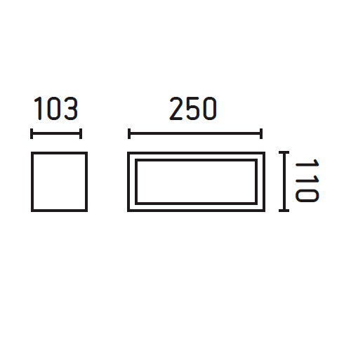 Faro Barcelona TEJO 70573 - Aplique, 15 W, aluminio inyectado y difusor de opal pc, color gris
