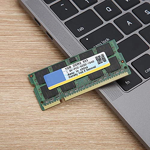 fasient 1 GB RAM DDR2 Memoria de Computadora Portátil, 533 MHz PC2-4200 200 Pines Módulo de Memoria para Laptop, para Intel/AMD