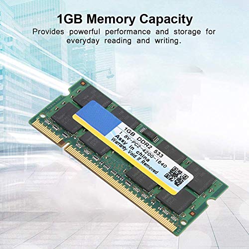 fasient 1 GB RAM DDR2 Memoria de Computadora Portátil, 533 MHz PC2-4200 200 Pines Módulo de Memoria para Laptop, para Intel/AMD