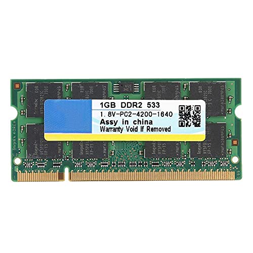 fasient 1 GB RAM DDR2 Memoria de Computadora Portátil, 533 MHz PC2-4200 200 Pines Módulo de Memoria para Laptop, para Intel/AMD