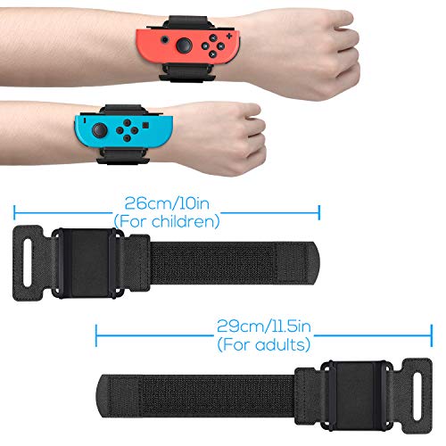 FASTSNAIL 2 bandas de muñeca para Just Dance 2021 2020 2019 Nintendo Switch, [nueva versión] Just Dance 2020 2019 2018 Correa para interruptor Joy-Con ajustable correas de mano elásticas