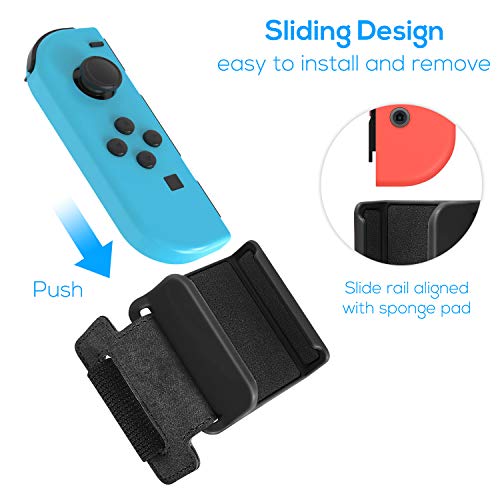FASTSNAIL 2 bandas de muñeca para Just Dance 2021 2020 2019 Nintendo Switch, [nueva versión] Just Dance 2020 2019 2018 Correa para interruptor Joy-Con ajustable correas de mano elásticas