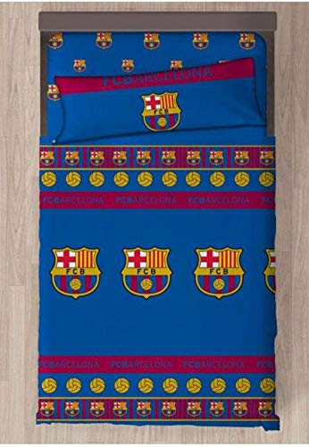 FC Barcelona Referencia NI Juegos de sábanas y Fundas de Almohada Alfileres para faldón de Cama Textiles del hogar Unisex Adulto, Multicolor (Multicolor), Individual