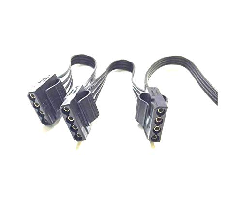 FCQLR para Corsair CX430M / CX600M / CX500M / CX750M Power Supply 6pin to 3 IDE Module Line Large 4PIN 0.75m