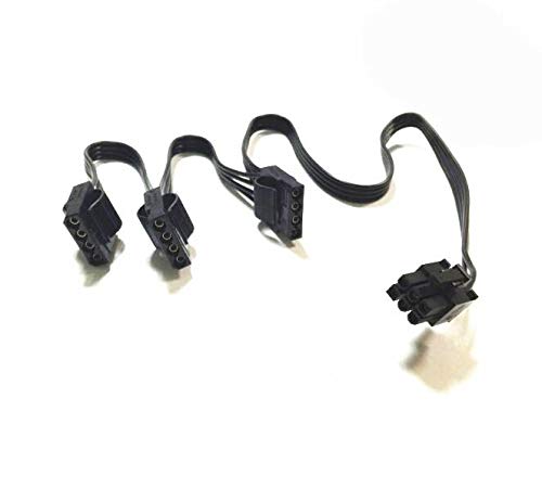 FCQLR para Corsair CX430M / CX600M / CX500M / CX750M Power Supply 6pin to 3 IDE Module Line Large 4PIN 0.75m