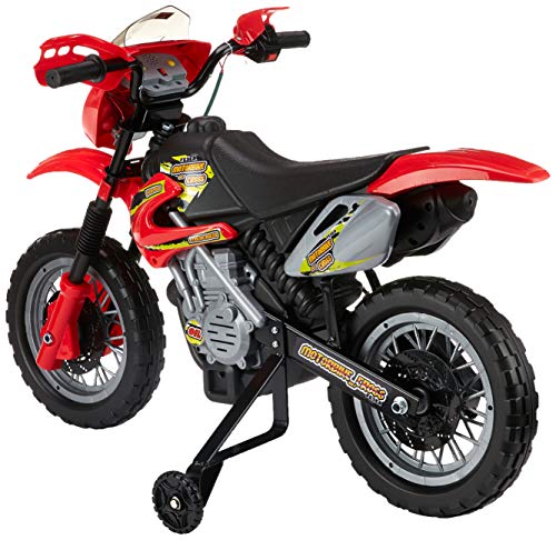 FEBER 6V Motorbike Cross, 400F, 6 V, Color Negro, Gris, Rojo, Amarillo (Famosa 800011250)