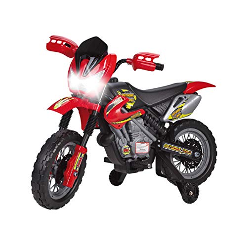 FEBER 6V Motorbike Cross, 400F, 6 V, Color Negro, Gris, Rojo, Amarillo (Famosa 800011250)
