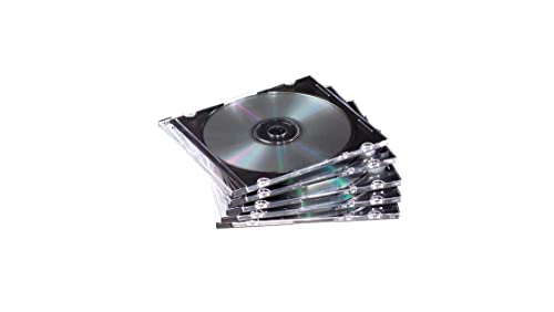 Fellowes 98316 - Pack de 25 Cajas Estuche para CDs/DVDs Slim, Transparente