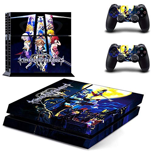 FENGLING Game Kingdom Hearts Ps4 Stickers Play Station 4 Skin Sticker Decals For Playstation 4 Ps4 Console and Contro
