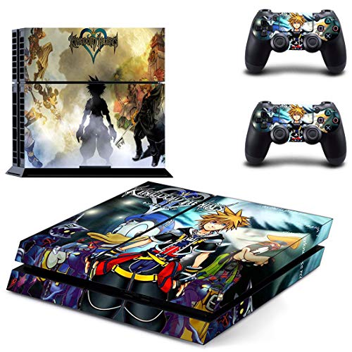 FENGLING Game Kingdom Hearts Ps4 Stickers Play Station 4 Skin Sticker Decals For Playstation 4 Ps4 Console and Contro