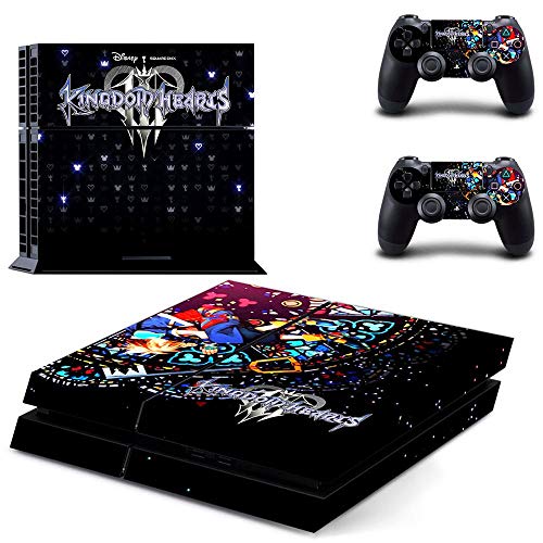 FENGLING Game Kingdom Hearts Ps4 Stickers Play Station 4 Skin Sticker Decals For Playstation 4 Ps4 Console and Controller Skins Vinyl