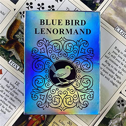 FEZBD Bluebird Lenormand Oracle Tarjetas Misterio Guía adivinación Destiny Destiny Tarot Card Juego para Regalos de Amigos de la Familia