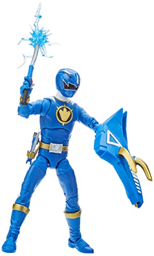 Figura de acción Coleccionable Premium de 15 cm de Ranger Azul Dino Thunder de Power Rangers Lightning Collection con Accesorios