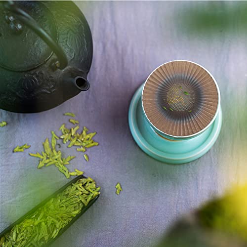 Filtro de Porcelana de Colador de Té de Cerámica: Vintage Hecha a Mano de Té Rack Chino Kungfu Tetero Titular Titular de La Ceremonia de Té Herramientas