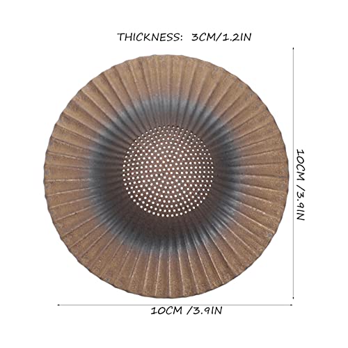 Filtro de Porcelana de Colador de Té de Cerámica: Vintage Hecha a Mano de Té Rack Chino Kungfu Tetero Titular Titular de La Ceremonia de Té Herramientas