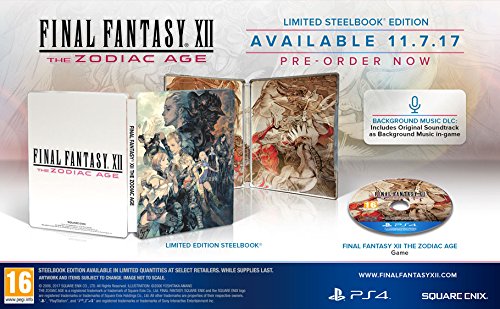 Final Fantasy XII the Zodiac Age (Limited Steelbook Edition) (PS4) (New)