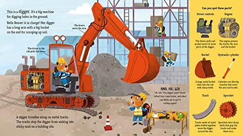 Find, Fix, Go!: Become an engineer for the day in this interactive STEAM book for vehicle-loving children aged 3+ years!