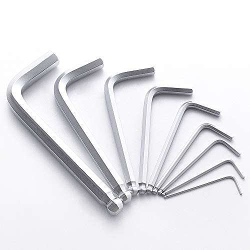 FINDER XJ193129P Allen Wrench Set, Hex Key Set with Arm Ball End, Metric, Set of 9 pieces, Standard