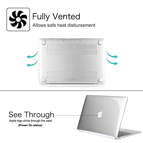 Fintie Funda Compatible con Macbook 12" con Pantalla Retina 2015 - Súper Delgada Carcasa Protectora de Plástico Duro, Transparente