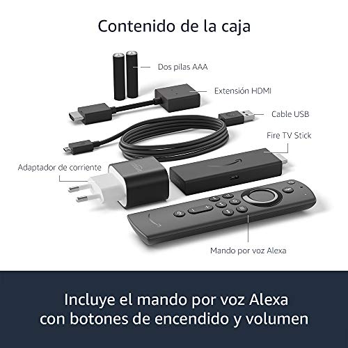 Fire TV Stick, Reacondicionado Certificado | Con mando por voz Alexa (incluye controles del TV), sonido Dolby Atmos, modelo de 2020