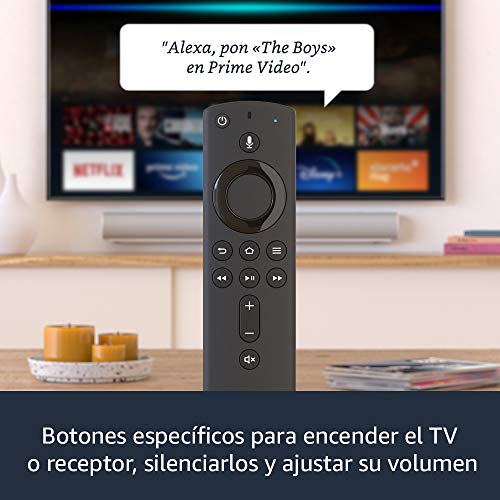 Fire TV Stick, Reacondicionado Certificado | Con mando por voz Alexa (incluye controles del TV), sonido Dolby Atmos, modelo de 2020